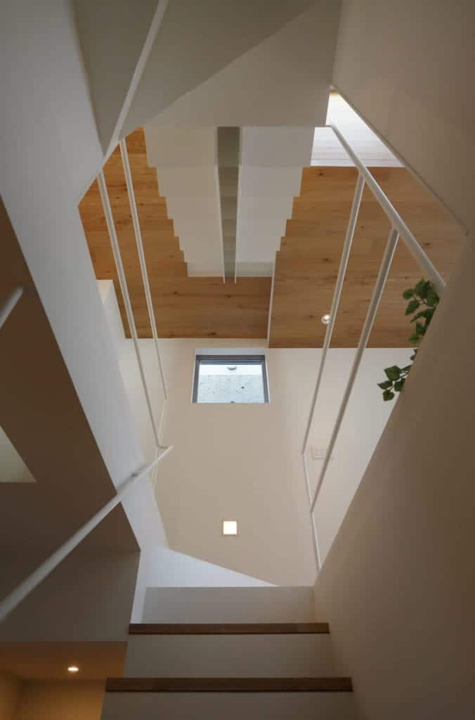 This is a look at the higher floors of the house from the vantage of the ground floor staircase.