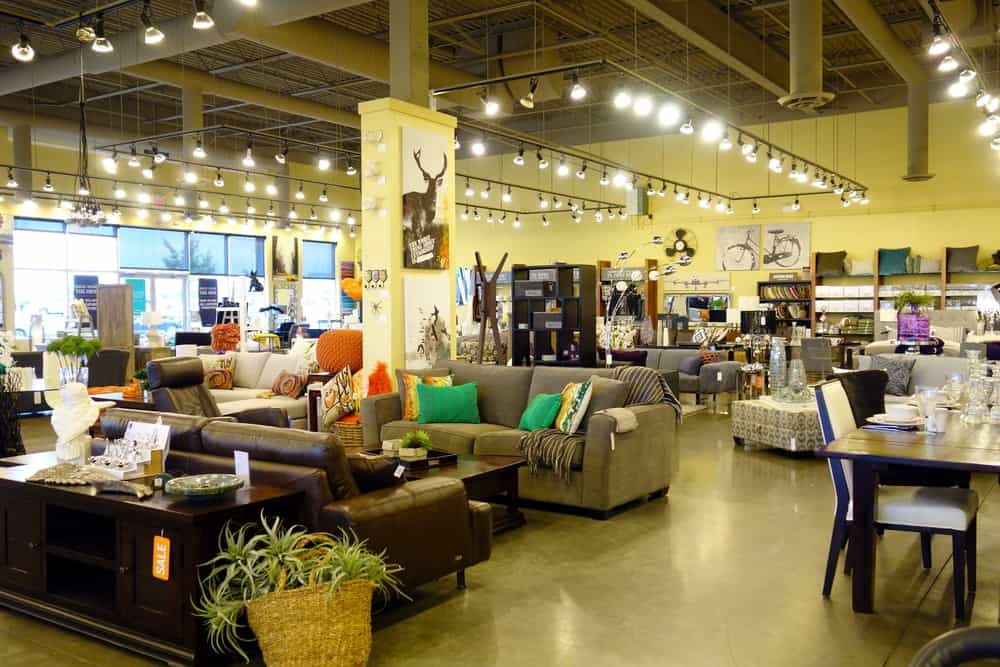 A look at the interior of a furniture store that features a variety of furniture for the different sections of the house.