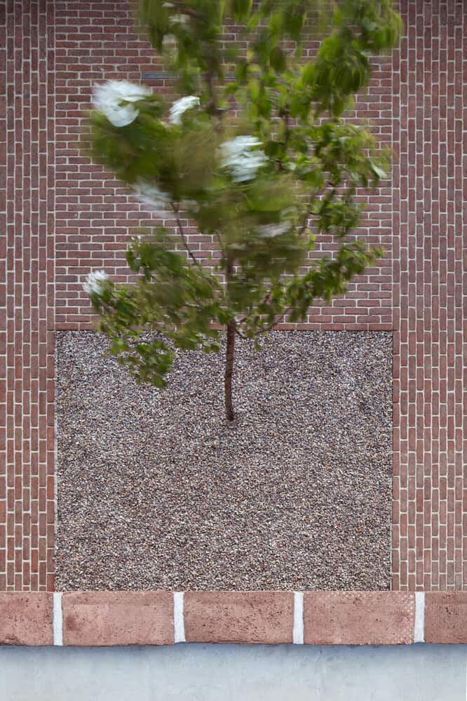 This is a view of the small tree of the house from the vantage of the rooftop area.