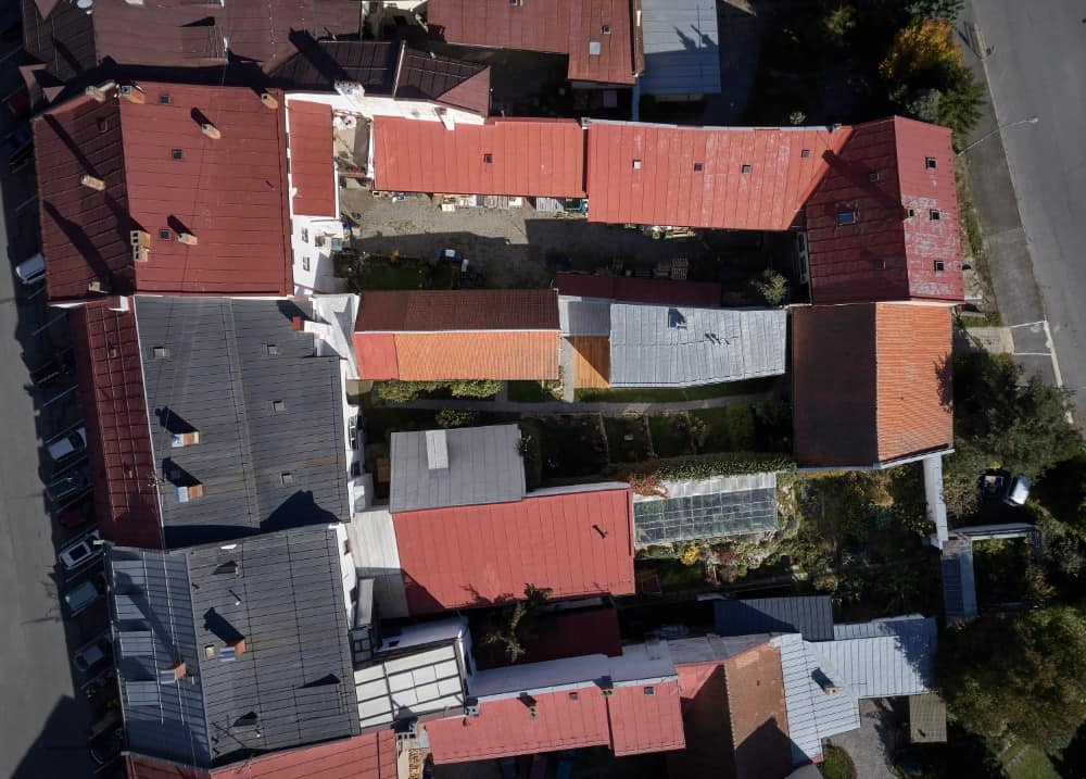 Aerial shot of house in the Courtyard by Igloo.