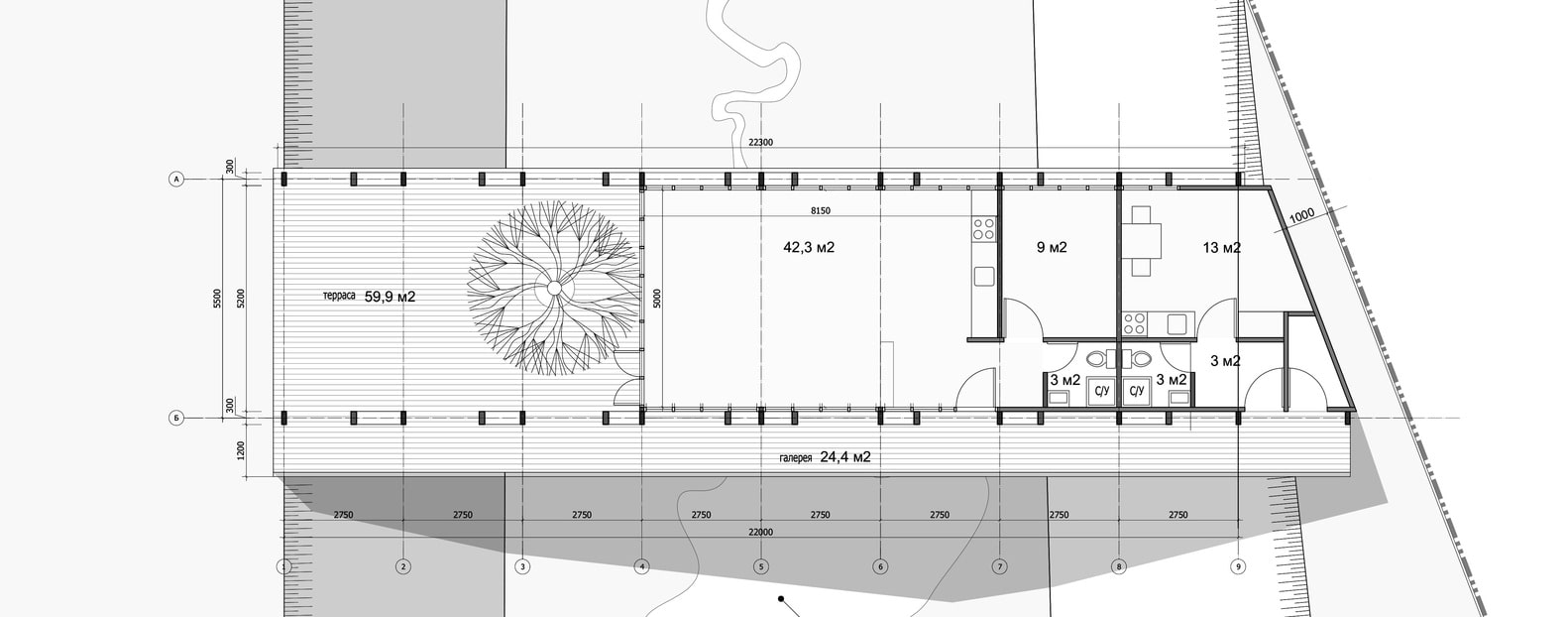 Bridge house floor plan