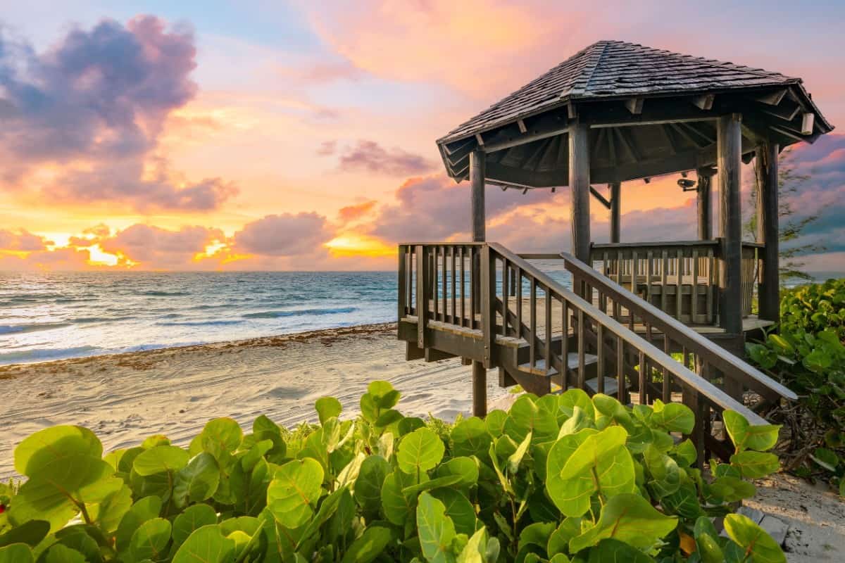 The gazebo also offers a nice place to see the sunrise. Image courtesy of Toptenrealestatedeals.com.