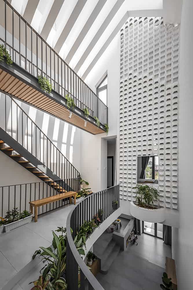 This part of the home is crowned with skylights enhancing the light and airy feel.