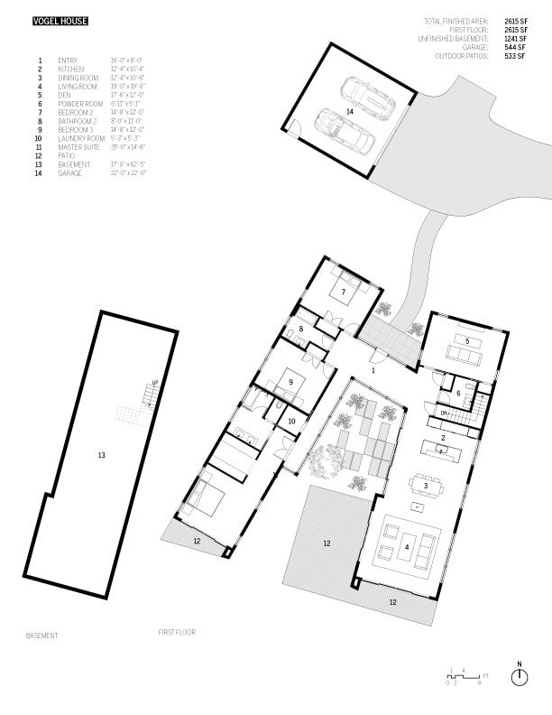 Floor plan of the house.