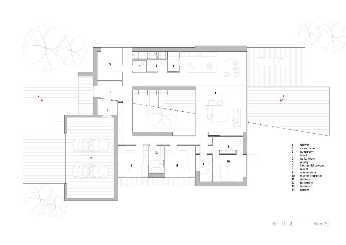 Two Towers first floor plan.