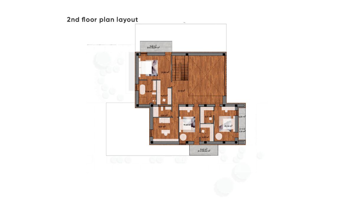 Plan layout for 2nd floor.