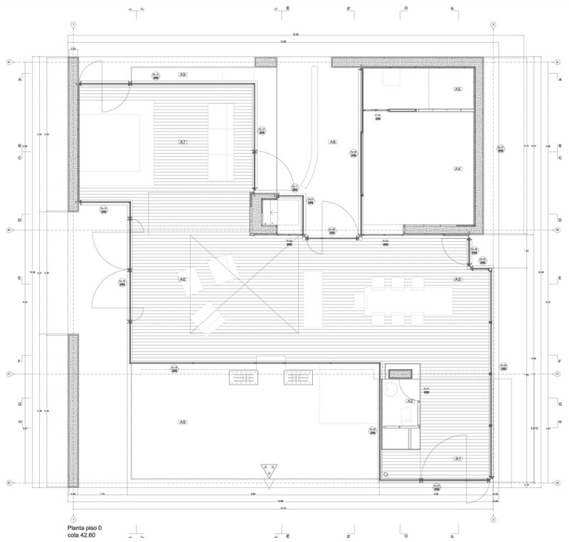 Floor plan of the ground floor.