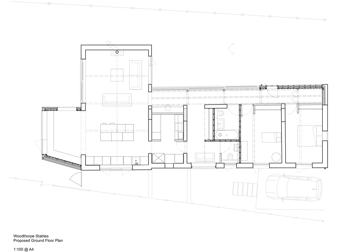 Floor plan of the ground floor.