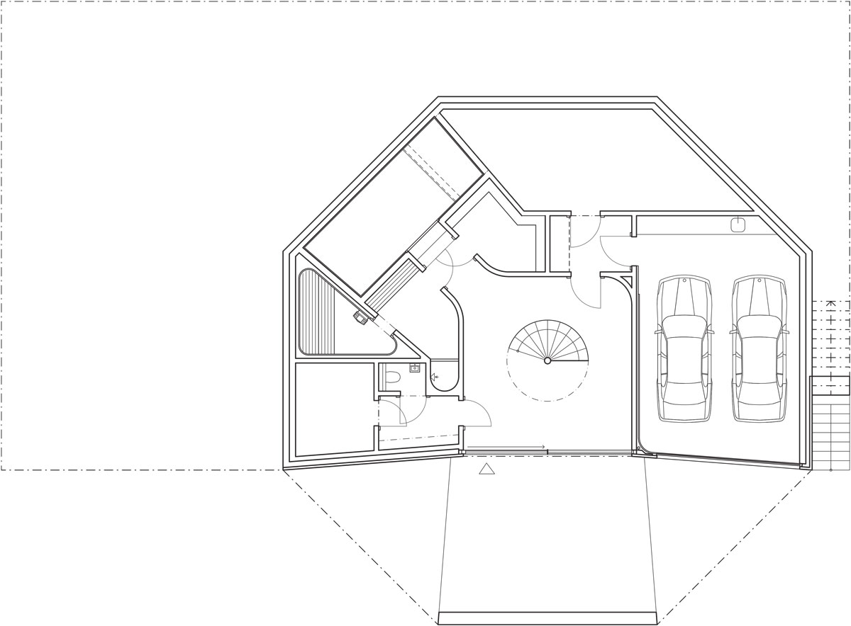 Floor plan of the ground floor.