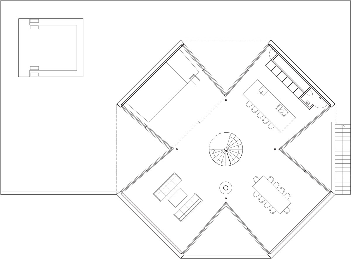 Floor plan of the first floor.