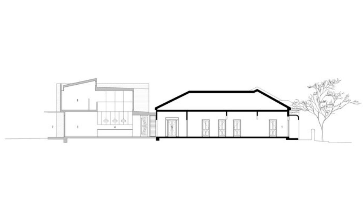 The exterior plan of the house.