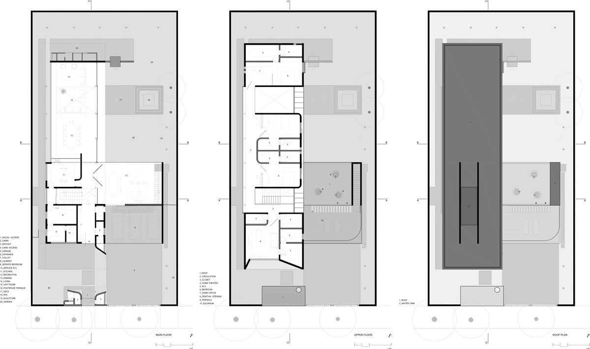 Floor plan of the house.