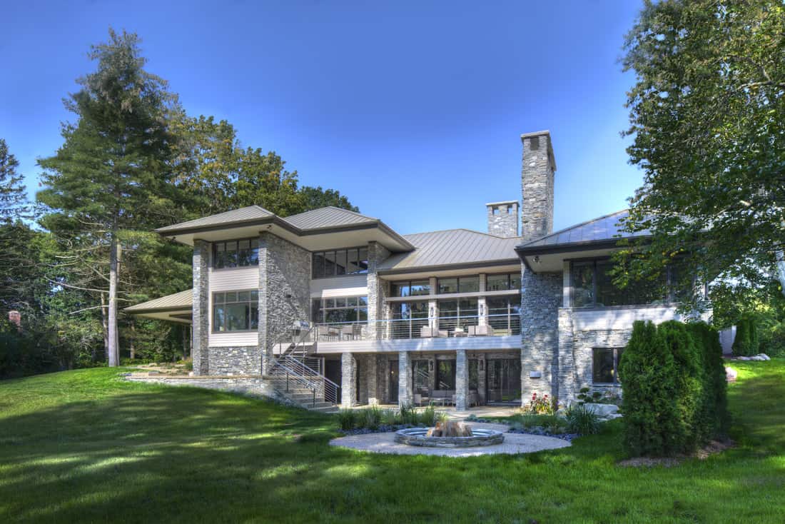 One last look at the home's exterior boasting an attractive stonework.