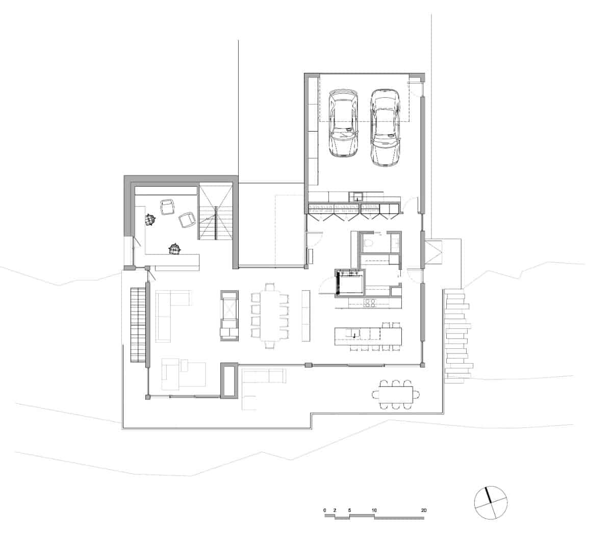 Ground floor plan of The Break Residence.