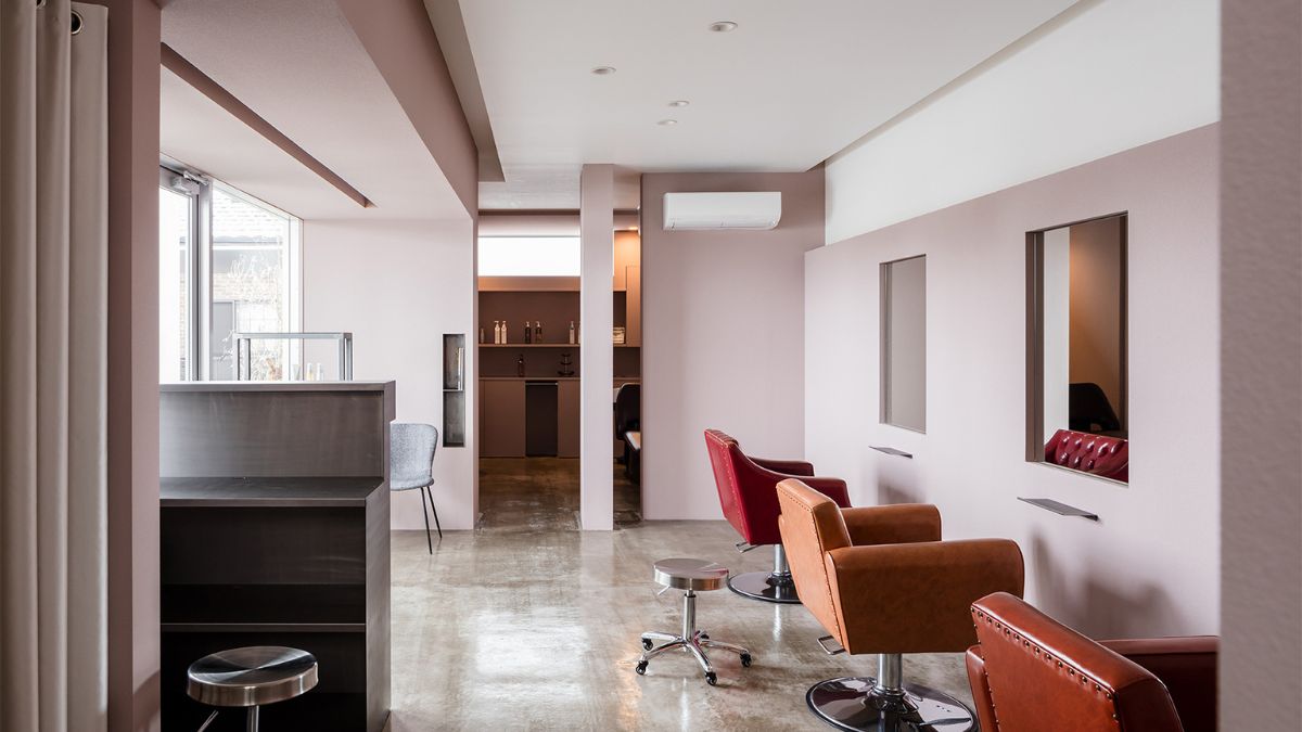 View from a different angle of the hair salon on the first floor.