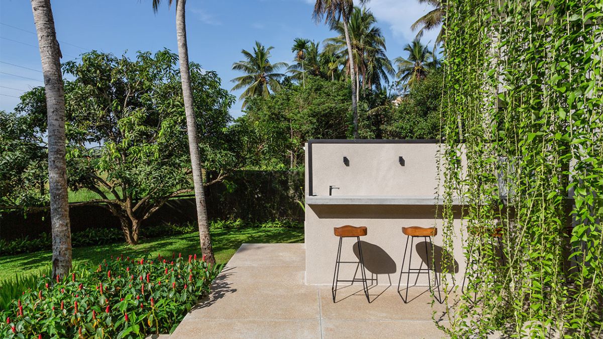 This image showcases a portion of the outdoor deck area, providing a glimpse into the exquisite design and stunning views that the space offers.