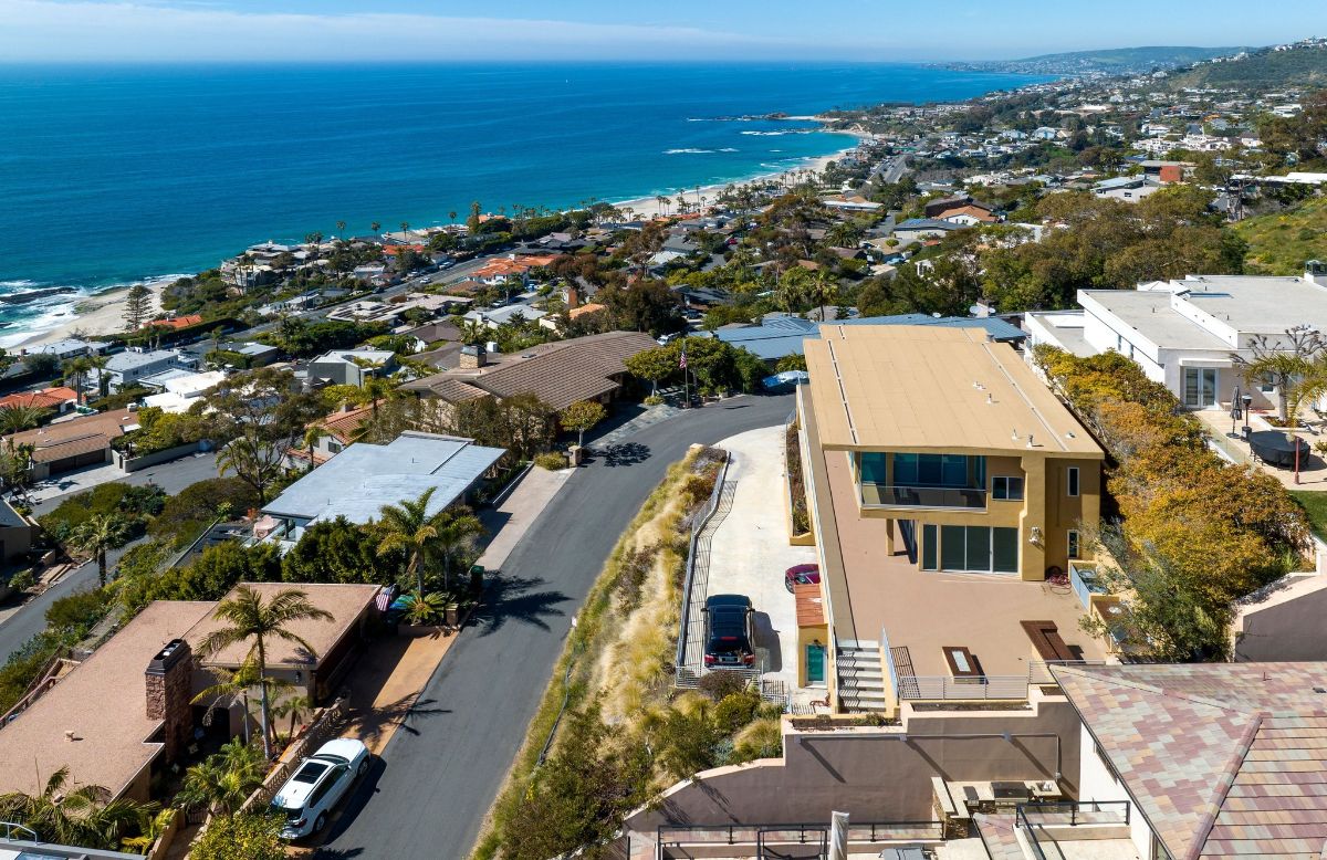 The aerial view of the property.