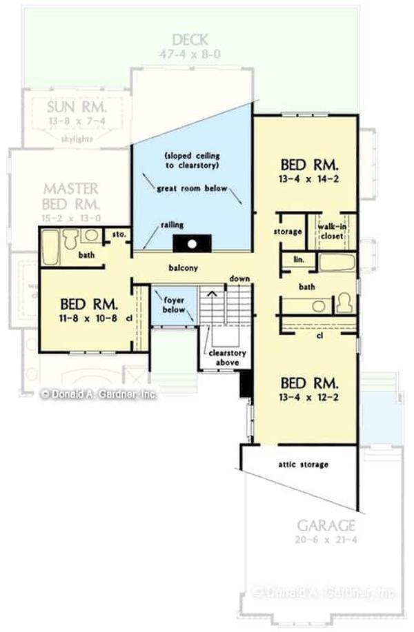 Second level floor plan rustic modern home architectural designs