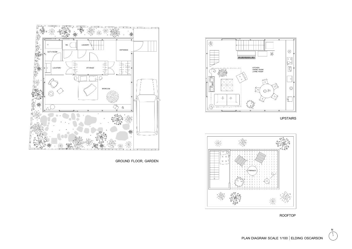 The plan diagram scale of the Nerima house.