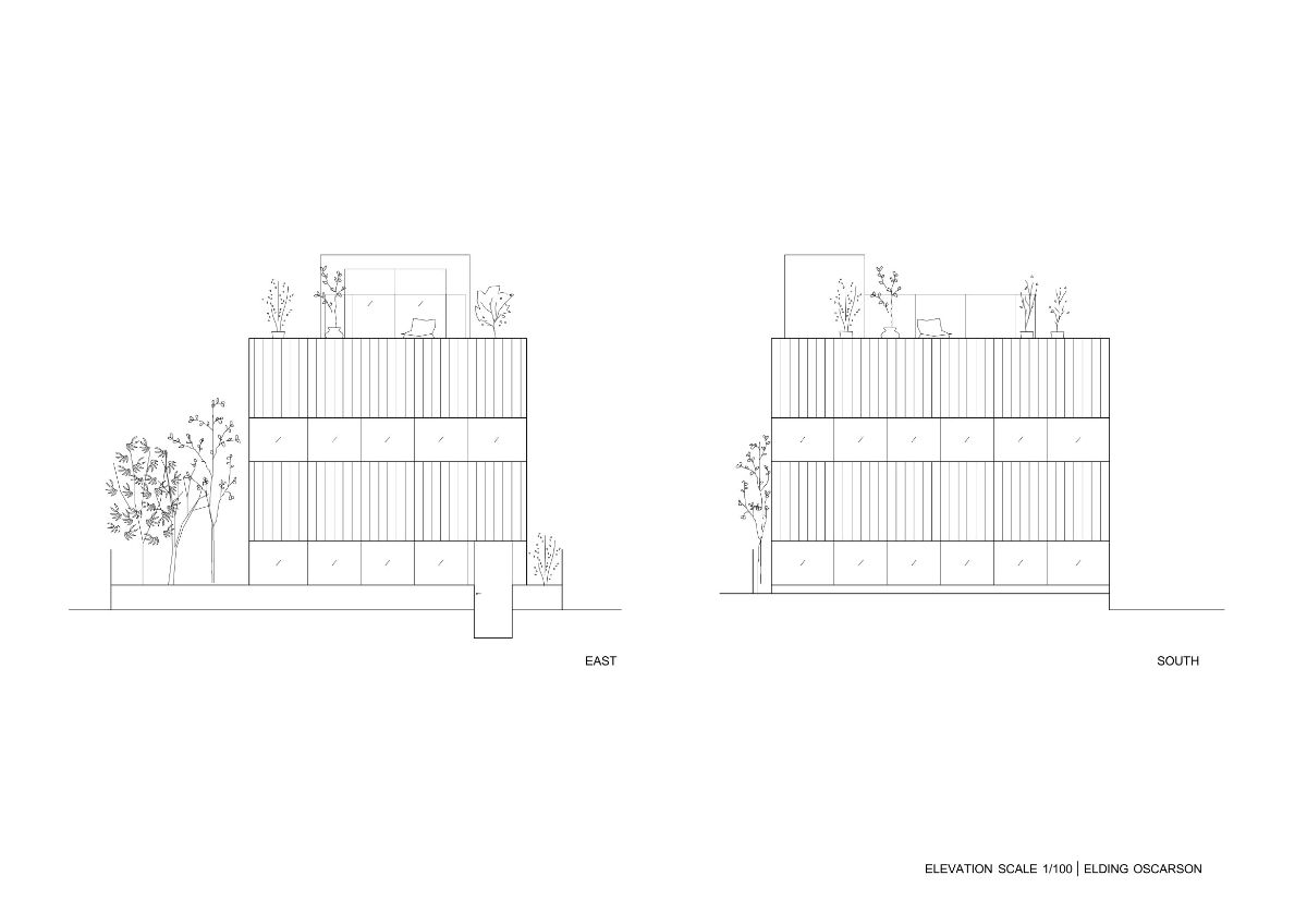 The elevation scale of the Nerima house.