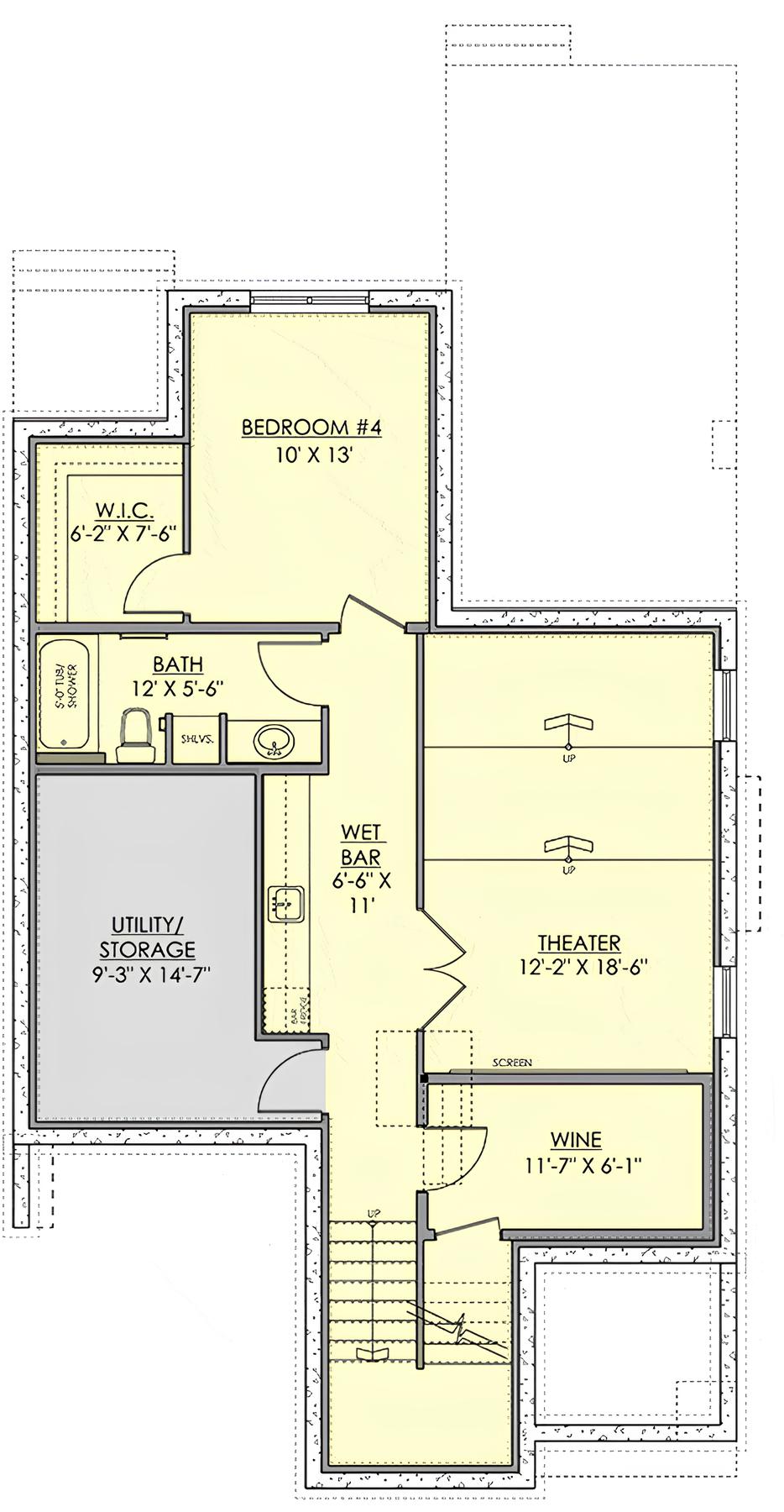 Lower level floor plan modern style home architectural designs