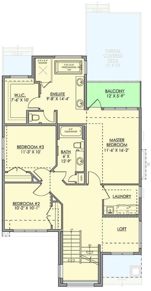 Second level floor plan modern style home architectural designs