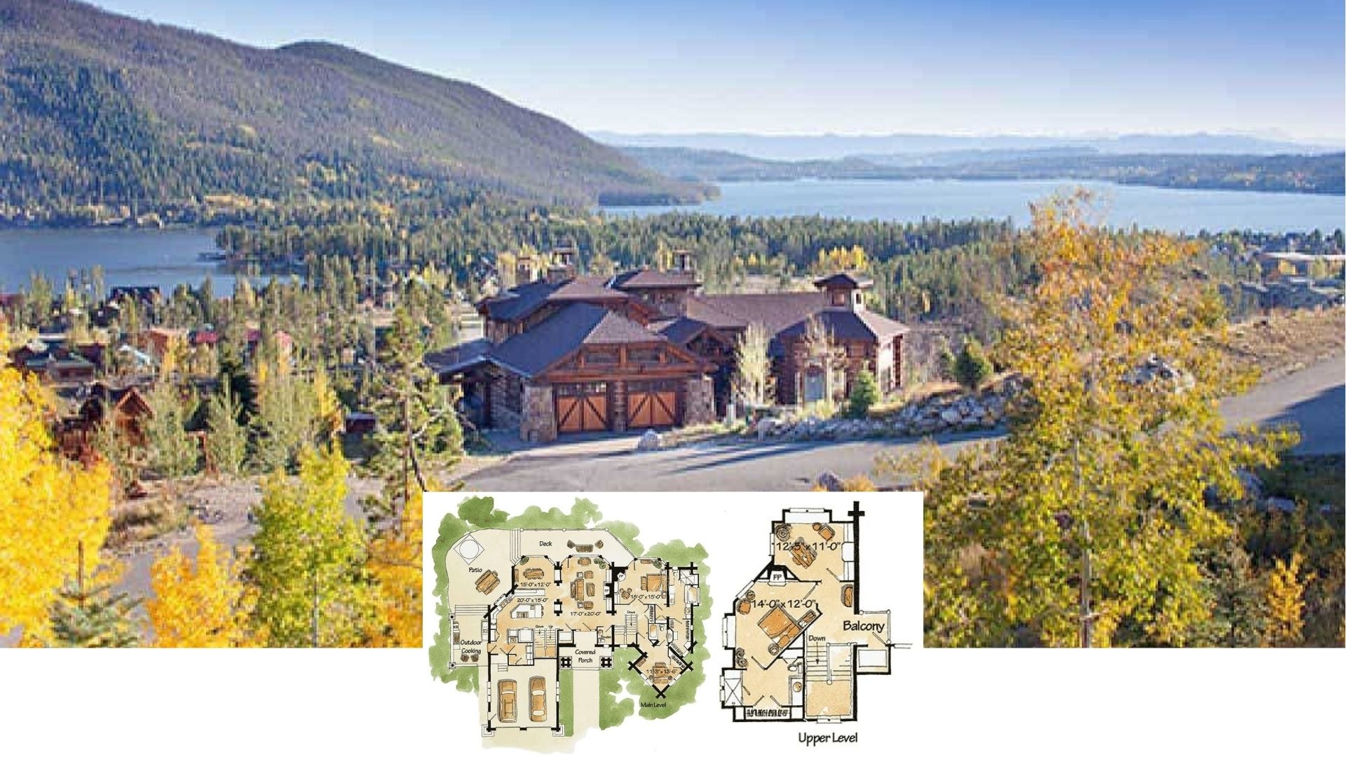 Explore This Stunning 5-Bedroom Lakefront Retreat with Rustic Timber Charm (4,799 Sq. Ft. Floor Plan Included)