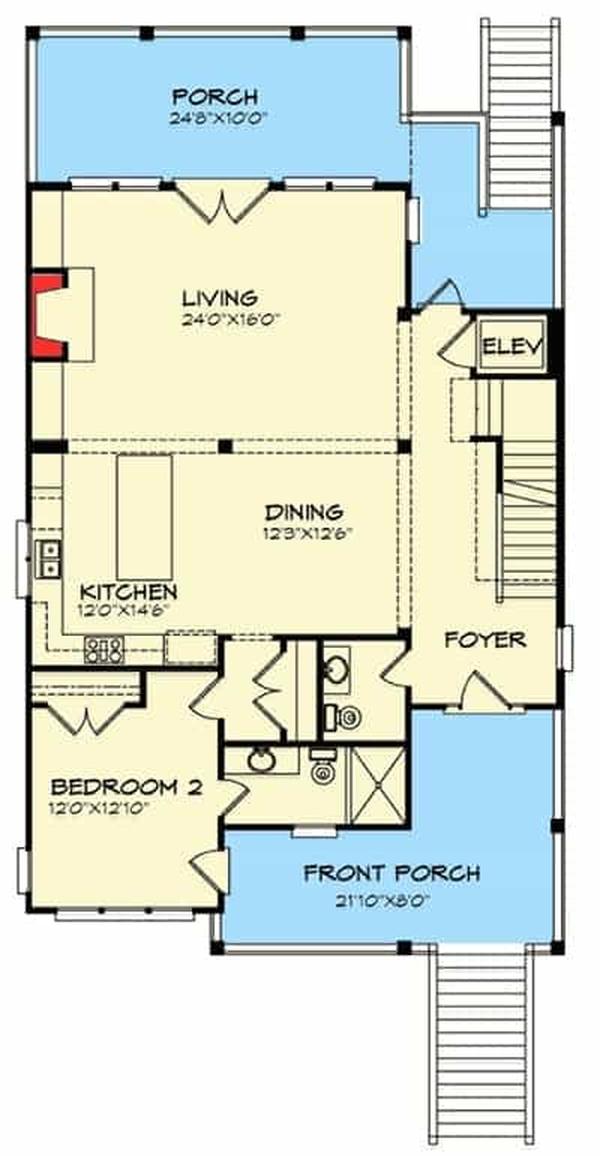 main level floor plan