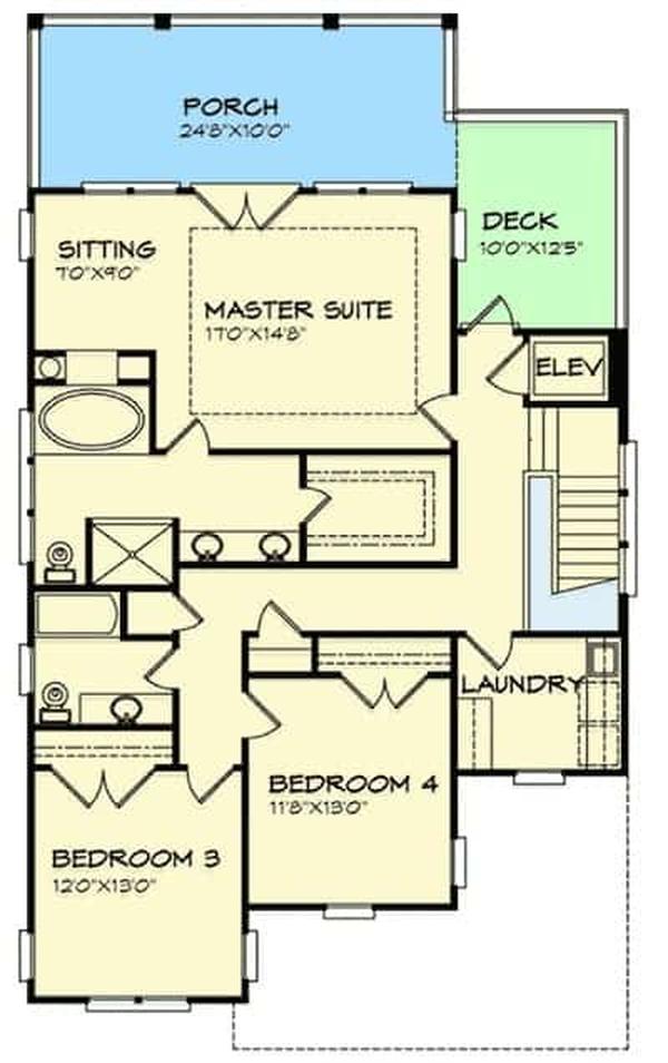 second level floor plan