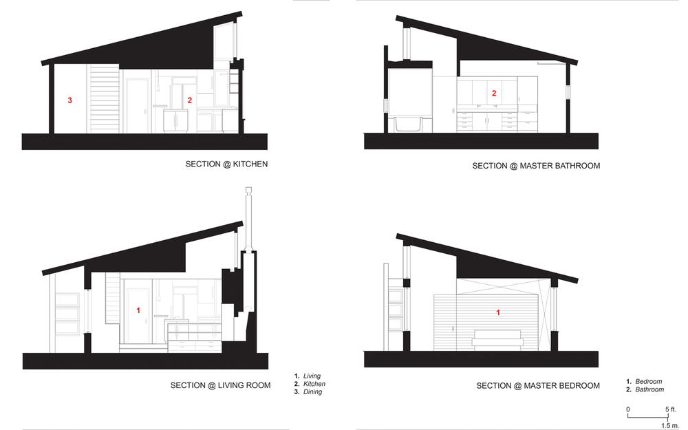 The section plan of the bayvview house.