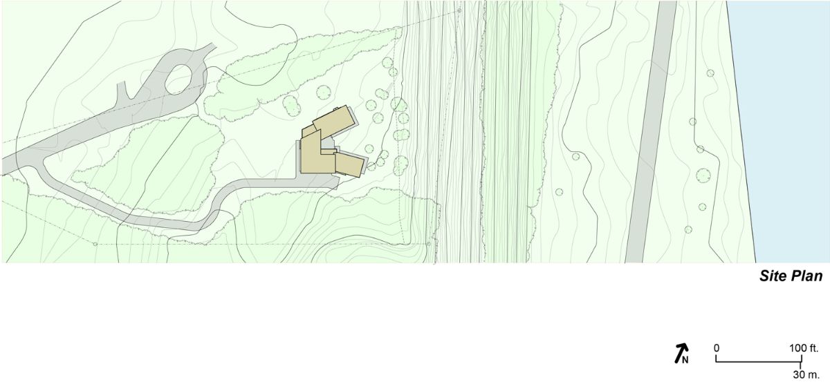 The site plan of the bayvview house.