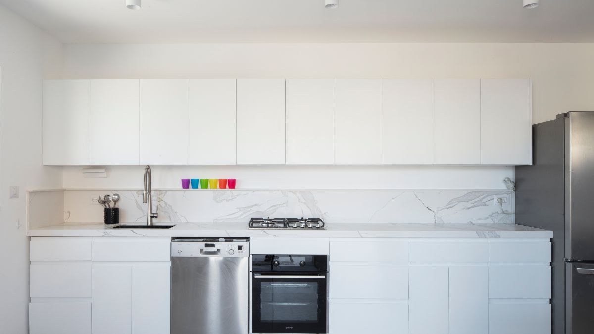 A simple guest kitchen for visiting family members.