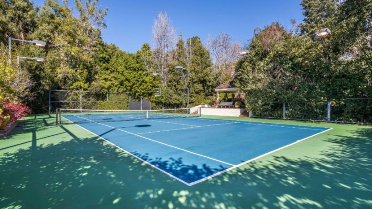 Jim Carrey's Magical Sanctuary tennis court.