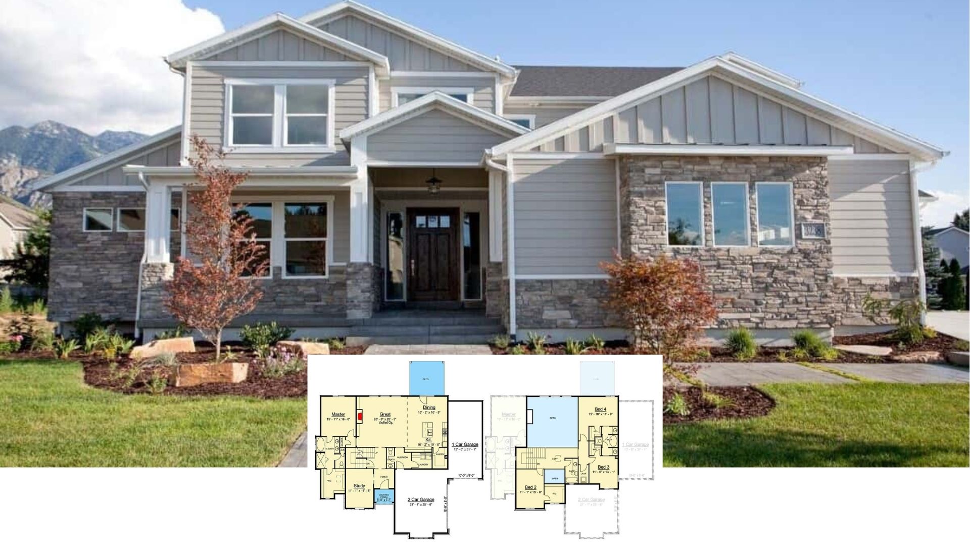 Tour This Must See 6 Bedroom Home with Loft & Stone Facade (3,008 Sq. Ft. Floor Plan Included)