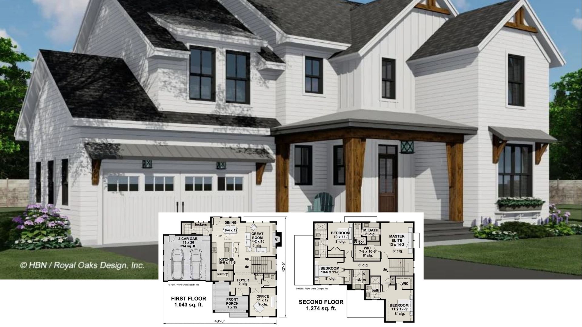 Step Inside This 2,317 Sq. Ft. Farmhouse with 4 Bedrooms and Double Garage (Floor Plan Included)