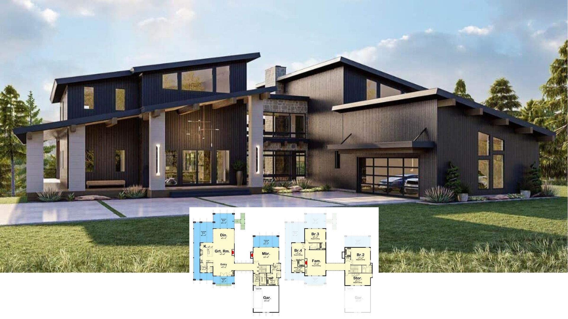 Step Inside This Chic Contemporary Retreat with up to 7 Bedrooms (See the Impressive 4,092 Sq. Ft. Floor Plan)