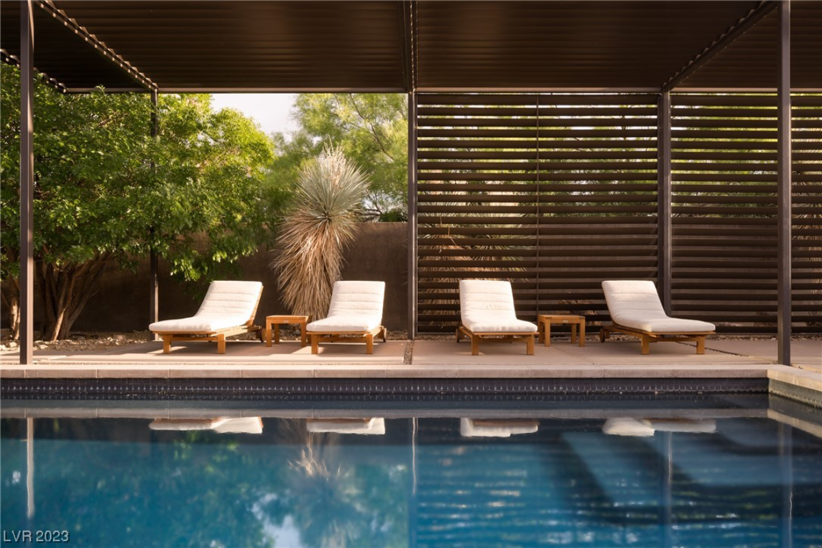 Benches by the pool area