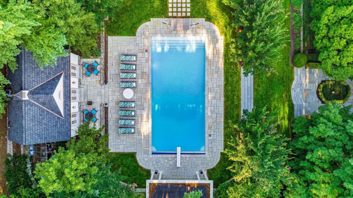 Bird's eye view of the pool