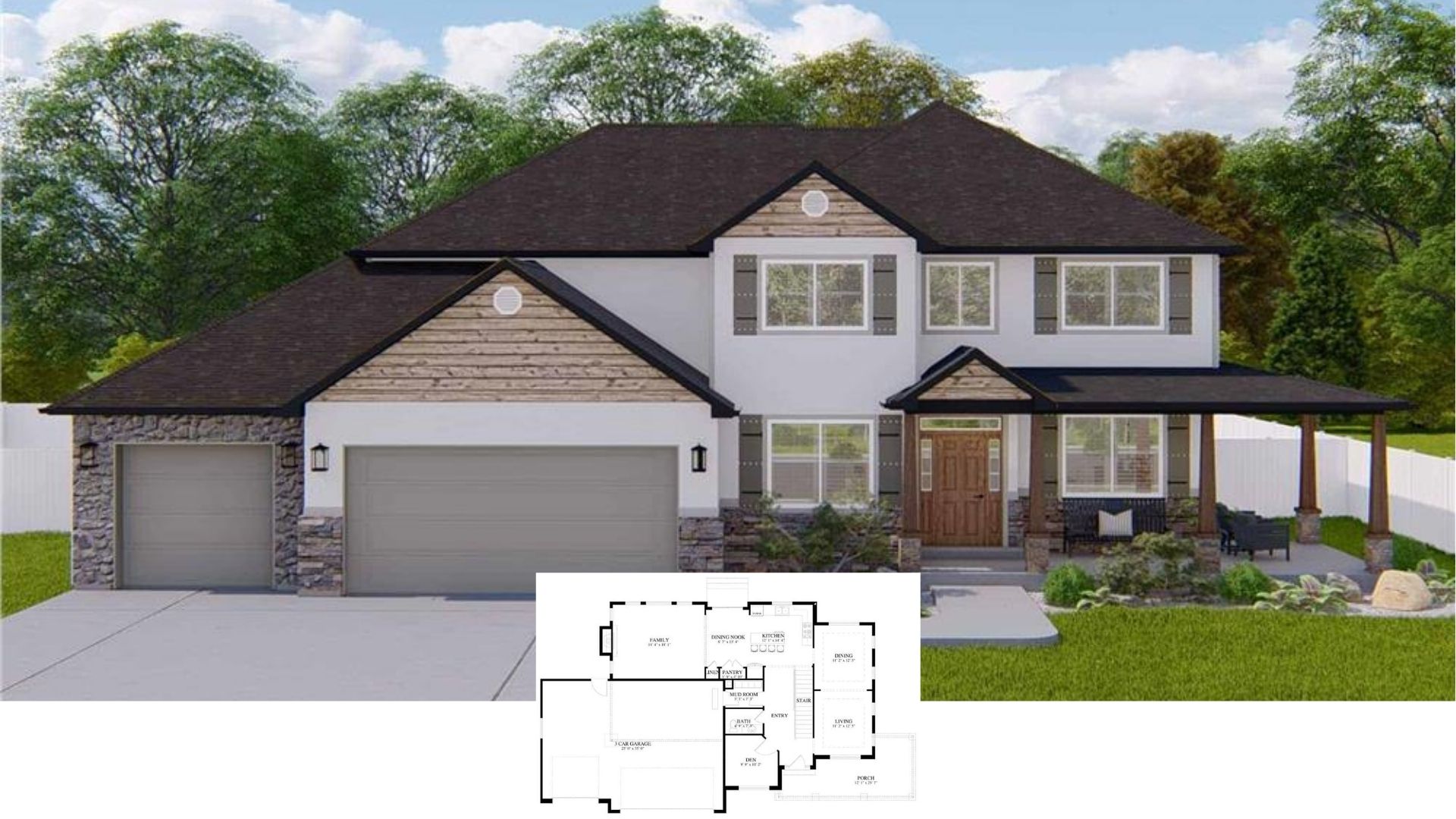 Step Into This Must See 2,857 Sq. Ft. 4-Bedroom Craftsman Home with Floor Plan Included