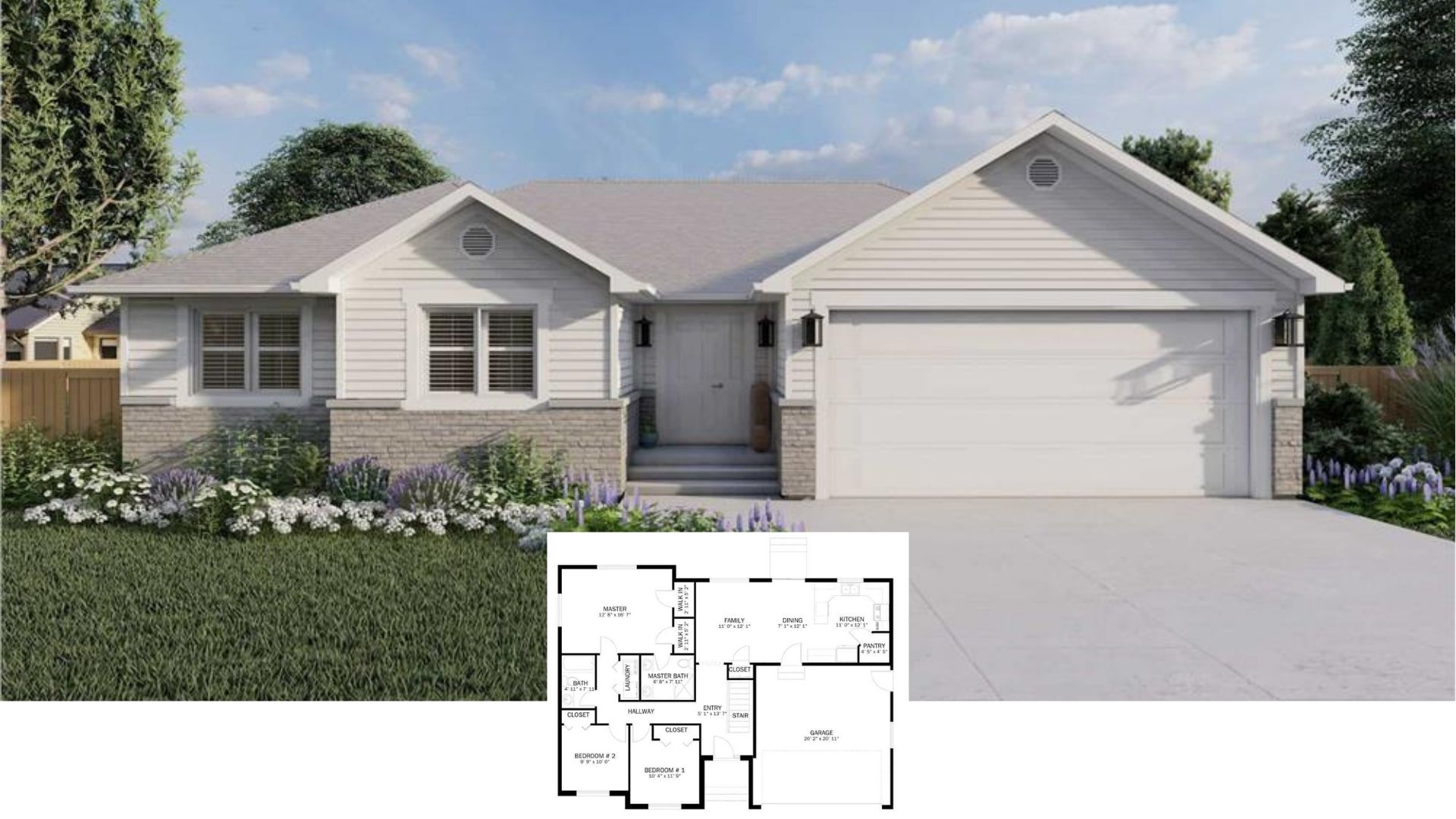 Experience the Beauty of This 1,261 Sq. Ft. 5 Bedroom Home with a Basement and Double Garage (Floor Plan Included)