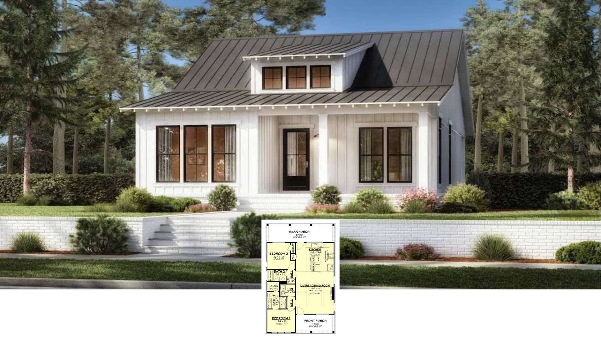 Experience This 1,064 Sq. Ft. 2 Bedroom House with Floor Plan Included