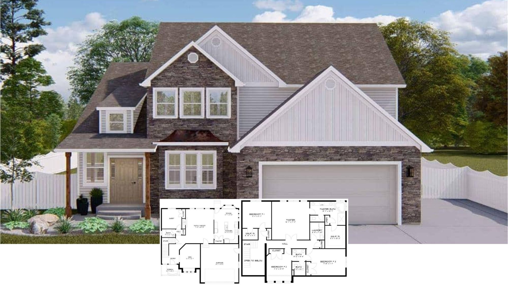 Introducing a Spacious 3,115 Sq. Ft. Home with Stone Accents, 2 Car Garage, and an Amazing Floor Plan