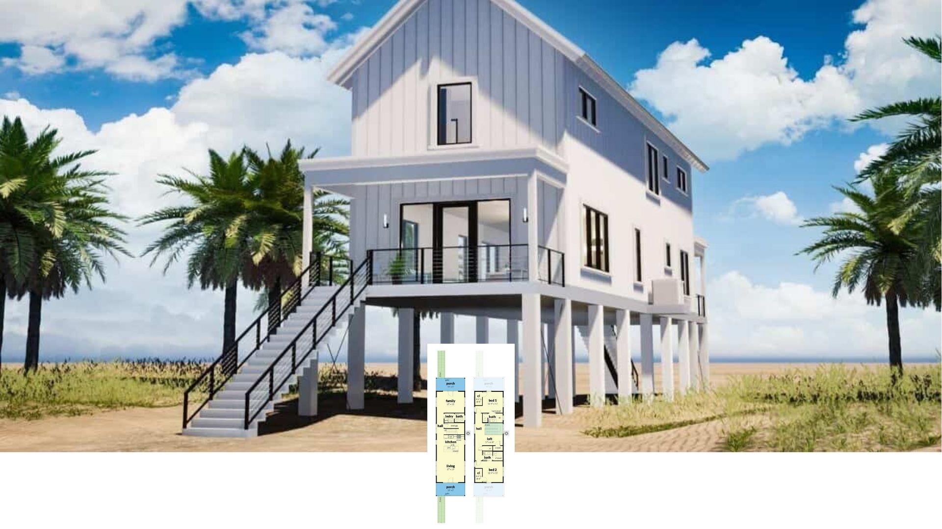 Tour This Stunning 2 Bedroom Beach Home with Loft – 2,040 Sq. Ft. with a Floor Plan You Can’t Miss