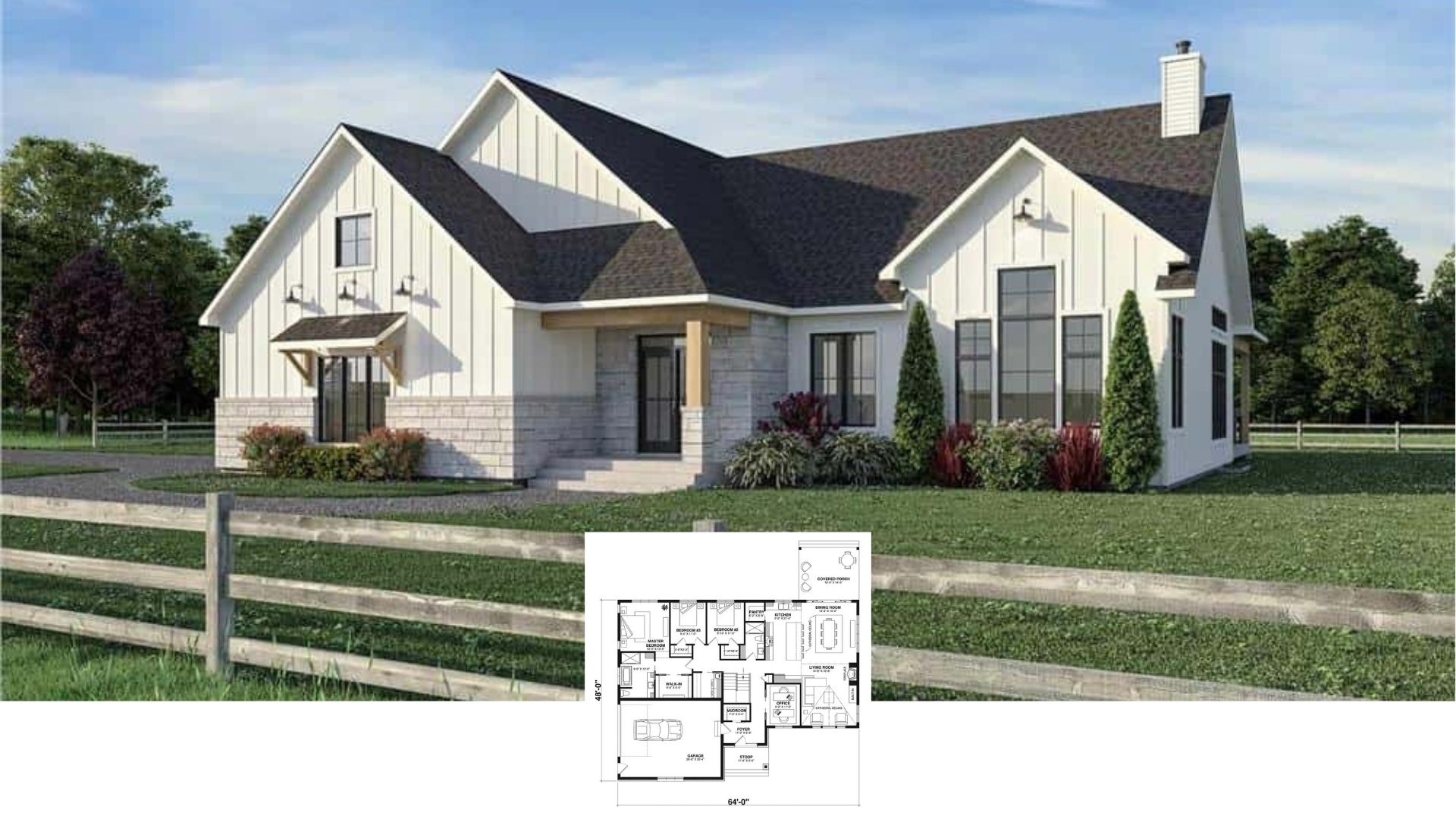 Tour This Spacious 3 Bedroom House: 2,039 Sq. Ft. with a Covered Back Porch and Floor Plan Included