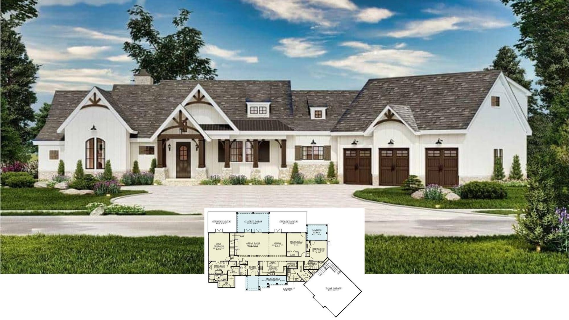 Step Inside This 2,547 Sq. Ft. 3 Bedroom Home with Bonus Expansion and 3 Car Garage – Floor Plan Included