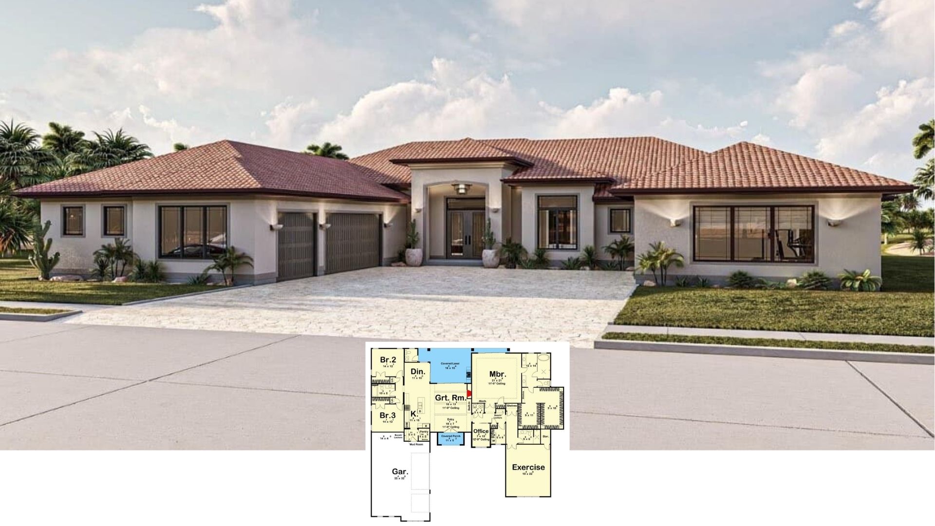 Step Inside This 3,334 Sq. Ft. Single Story Home with 3 Car Garage and Covered Porch (Floor Plan Included)