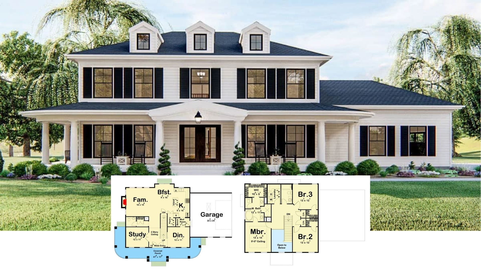 Tour This Stunning 2,262 Sq. Ft. 3 Bedroom Home with Front Porch and Side Entry Garage (Floor Plan Included)