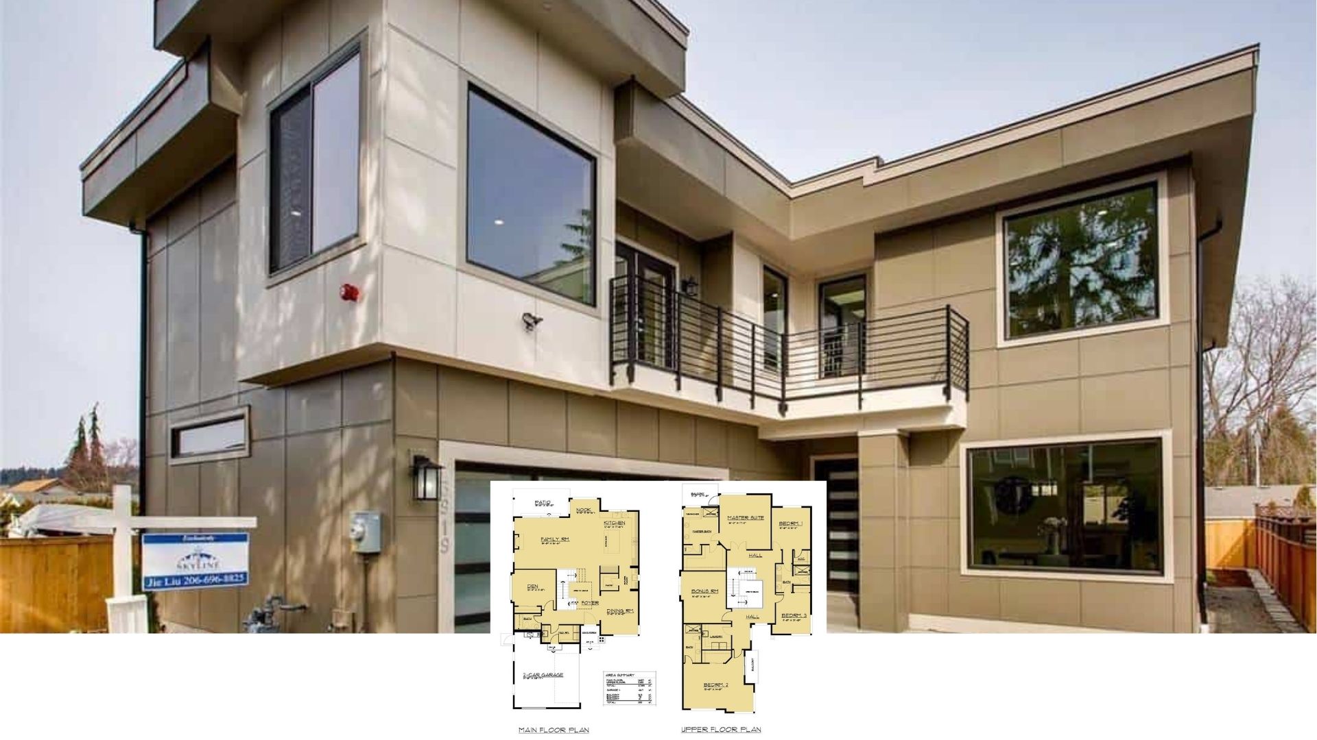 Tour This Stunning 3,789 Sq. Ft. Contemporary Home with Bonus Room & Balcony (Must See Floor Plan Included)