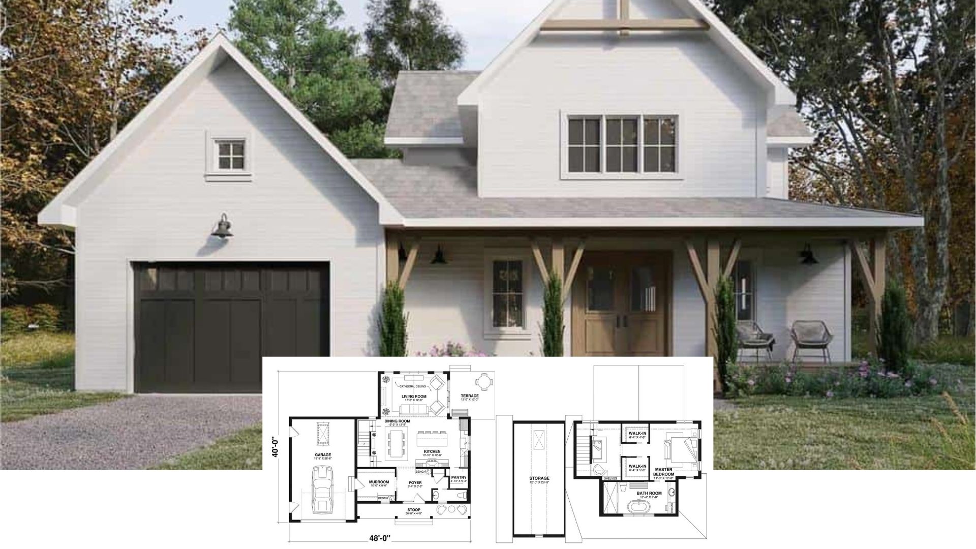 Explore This 3 Bedroom House: 2,294 Sq. Ft. with Front Porch and Basement – Floor Plan Inside