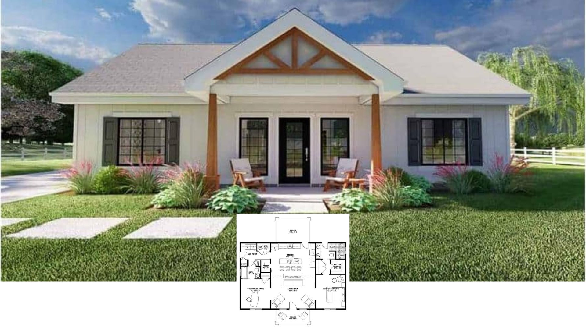 Step Inside This 1,232 Sq. Ft. House with 2 Bedrooms and a Must See Floor Plan